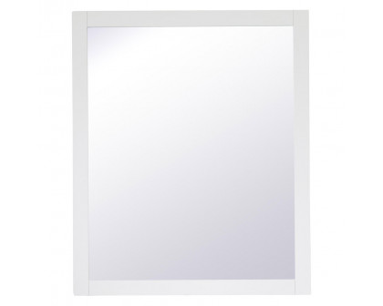 Elegant Wall Mirror - White, D 30", H 36" (VM23036WH)