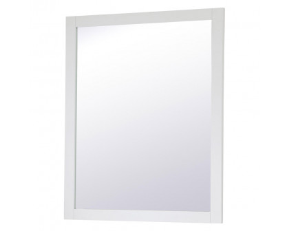 Elegant Wall Mirror - White, D 30", H 36" (VM23036WH)