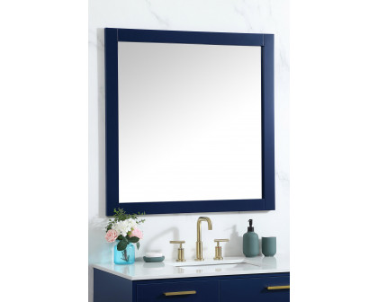 Elegant Wall Mirror - Blue, D 36", H 36" (VM23636BL)