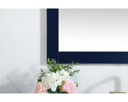 Elegant Wall Mirror - Blue, D 36", H 36" (VM23636BL)