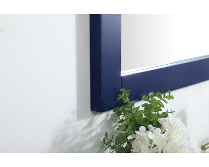 Elegant Wall Mirror - Blue, D 36", H 36" (VM23636BL)