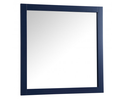 Elegant Wall Mirror - Blue, D 36", H 36" (VM23636BL)