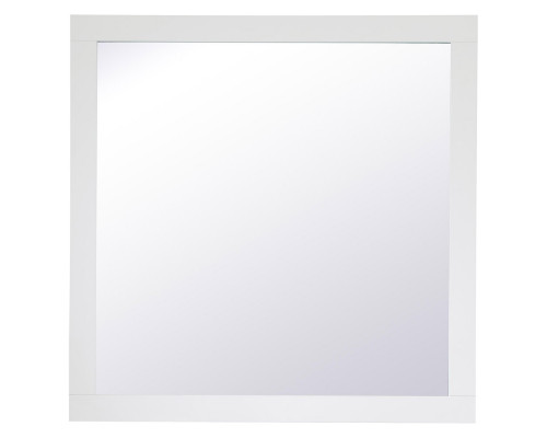 Elegant Wall Mirror - White, D 36", H 36" (VM23636WH)