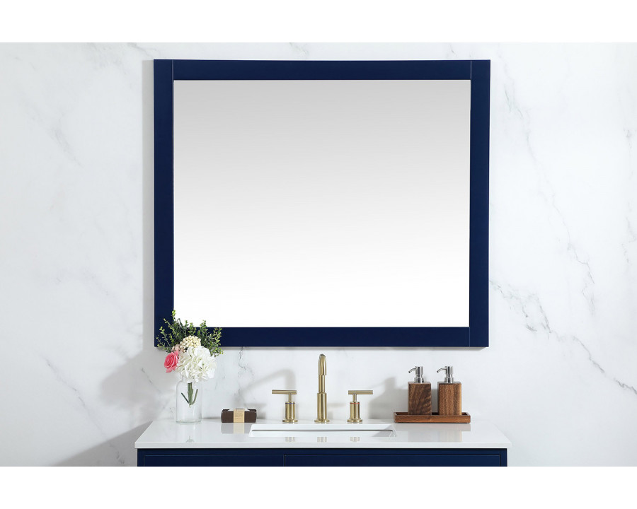 Elegant Wall Mirror - Blue, D 42", H 36" (VM24236BL)