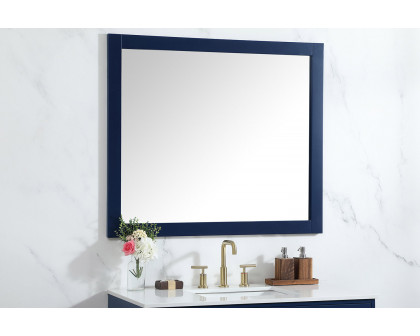 Elegant Wall Mirror - Blue, D 42", H 36" (VM24236BL)