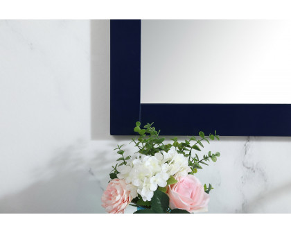 Elegant Wall Mirror - Blue, D 42", H 36" (VM24236BL)