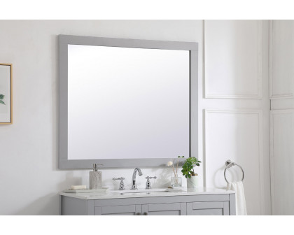 Elegant Wall Mirror - Gray, D 42", H 36" (VM24236GR)