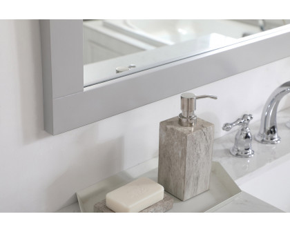 Elegant Wall Mirror - Gray, D 42", H 36" (VM24236GR)