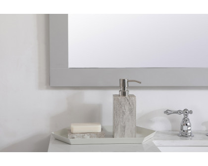 Elegant Wall Mirror - Gray, D 42", H 36" (VM24236GR)