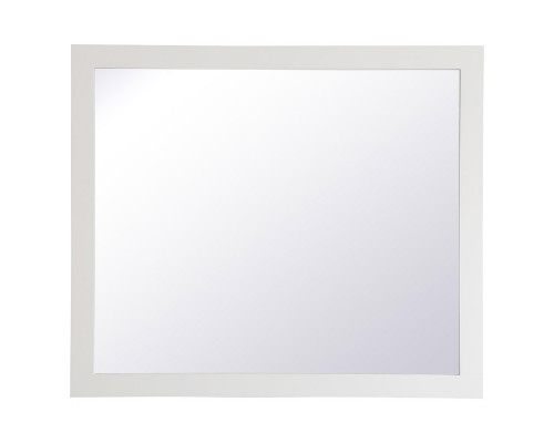 Elegant Wall Mirror - White, D 42", H 36" (VM24236WH)