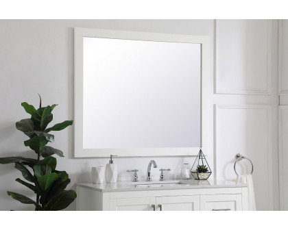 Elegant Wall Mirror - White, D 42", H 36" (VM24236WH)