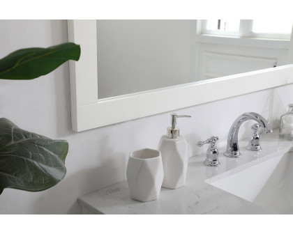 Elegant Wall Mirror - White, D 42", H 36" (VM24236WH)