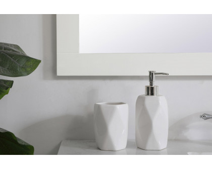 Elegant Wall Mirror - White, D 42", H 36" (VM24236WH)