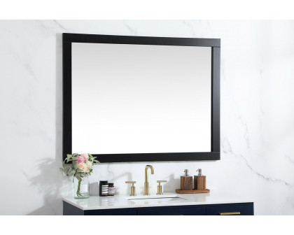 Elegant Wall Mirror - Black, D 48", H 36" (VM24836BK)