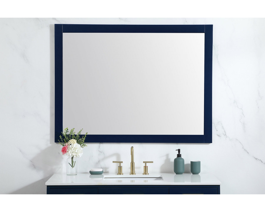 Elegant Wall Mirror - Blue, D 48", H 36" (VM24836BL)