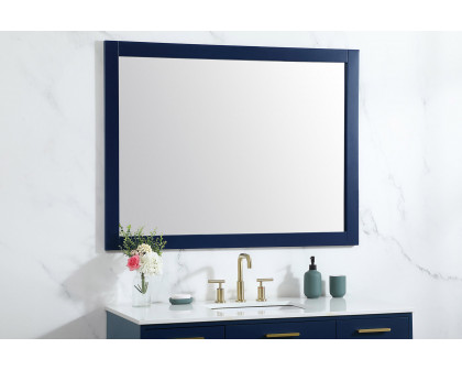 Elegant Wall Mirror - Blue, D 48", H 36" (VM24836BL)