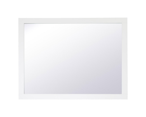 Elegant Wall Mirror - White, D 48", H 36" (VM24836WH)