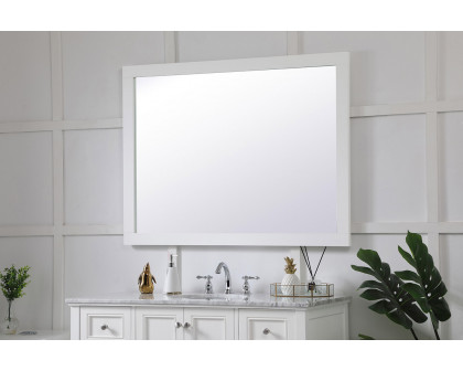 Elegant Wall Mirror - White, D 48", H 36" (VM24836WH)