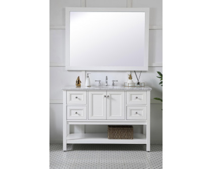 Elegant Wall Mirror - White, D 48", H 36" (VM24836WH)