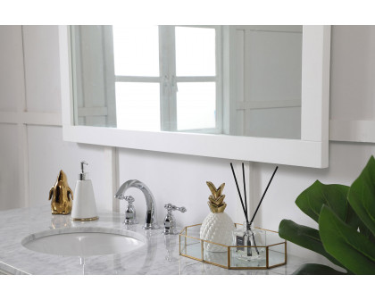 Elegant Wall Mirror - White, D 48", H 36" (VM24836WH)