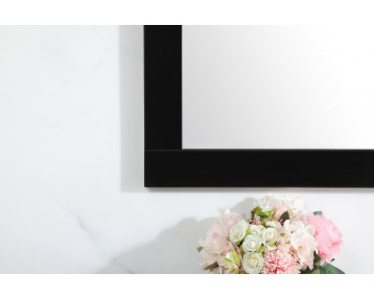 Elegant Wall Mirror - Black, D 60", H 36" (VM26036BK)