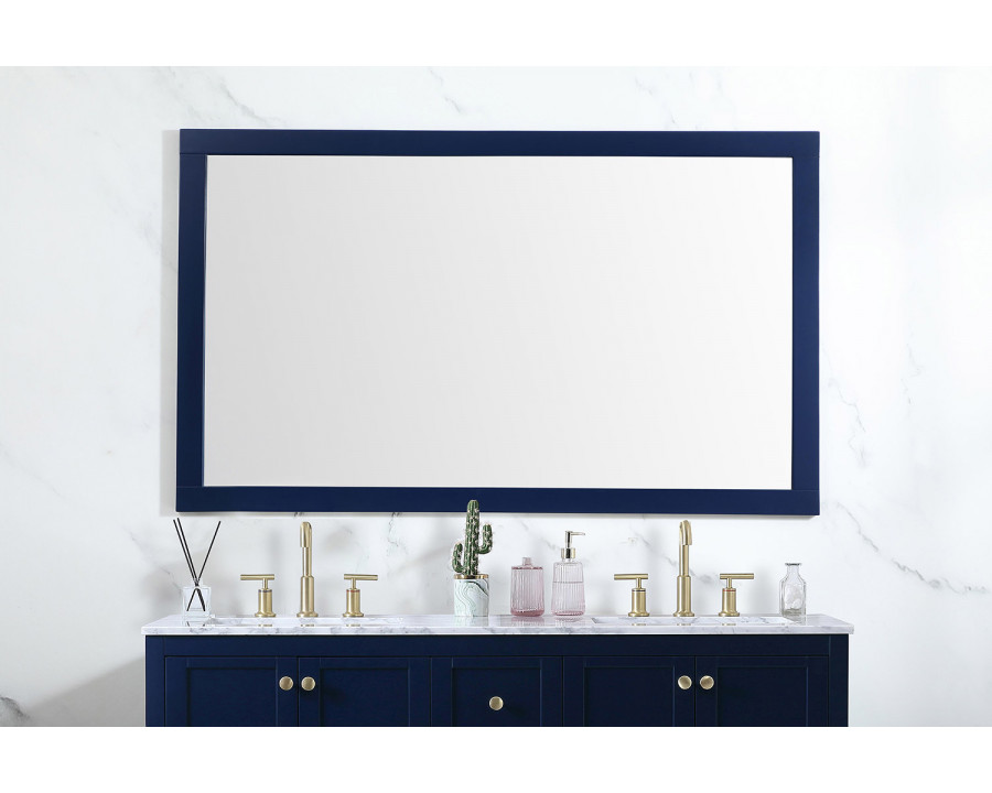 Elegant Wall Mirror - Blue, D 60", H 36" (VM26036BL)