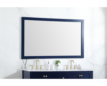 Elegant Wall Mirror - Blue, D 60", H 36" (VM26036BL)