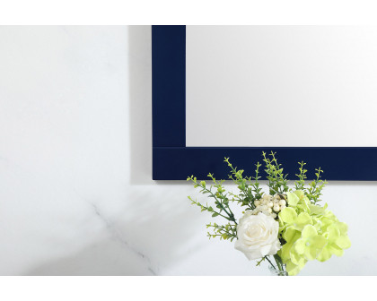 Elegant Wall Mirror - Blue, D 60", H 36" (VM26036BL)