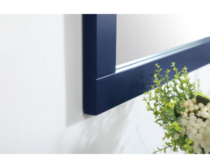 Elegant Wall Mirror - Blue, D 60", H 36" (VM26036BL)