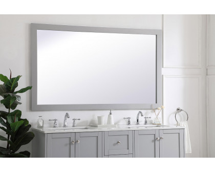 Elegant Wall Mirror - Gray, D 60", H 36" (VM26036GR)