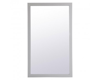 Elegant Wall Mirror - Gray, D 60", H 36" (VM26036GR)