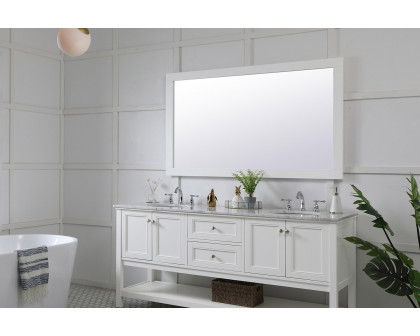 Elegant Wall Mirror - White, D 60", H 36" (VM26036WH)