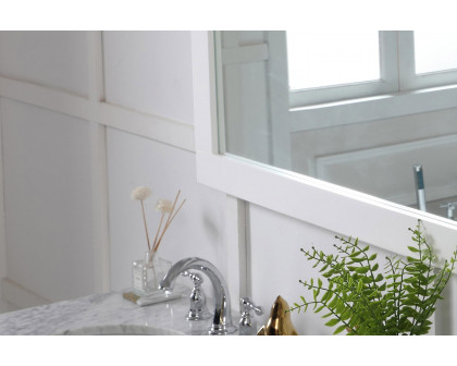 Elegant Wall Mirror - White, D 60", H 36" (VM26036WH)