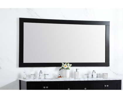 Elegant Wall Mirror - Black, D 72", H 36" (VM27236BK)