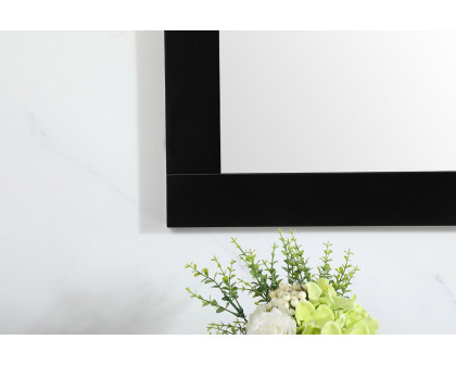 Elegant Wall Mirror - Black, D 72", H 36" (VM27236BK)