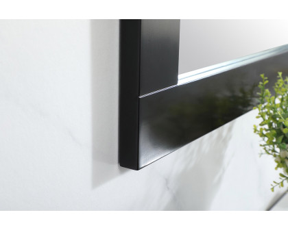 Elegant Wall Mirror - Black, D 72", H 36" (VM27236BK)