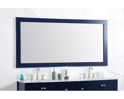 Elegant Wall Mirror - Blue, D 72", H 36" (VM27236BL)