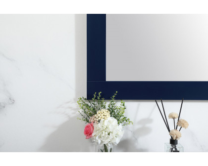 Elegant Wall Mirror - Blue, D 72", H 36" (VM27236BL)