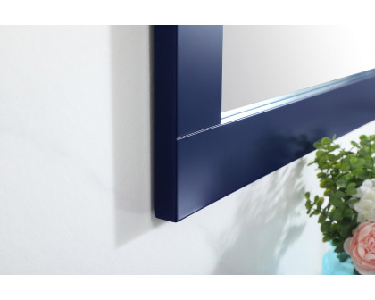 Elegant Wall Mirror - Blue, D 72", H 36" (VM27236BL)