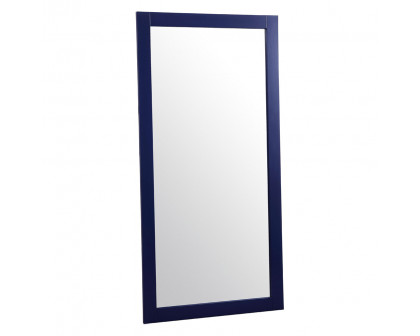 Elegant Wall Mirror - Blue, D 72", H 36" (VM27236BL)