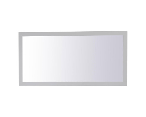 Elegant Wall Mirror - Gray, D 72", H 36" (VM27236GR)