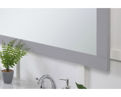 Elegant Wall Mirror - Gray, D 72", H 36" (VM27236GR)