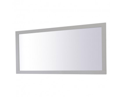 Elegant Wall Mirror - Gray, D 72", H 36" (VM27236GR)