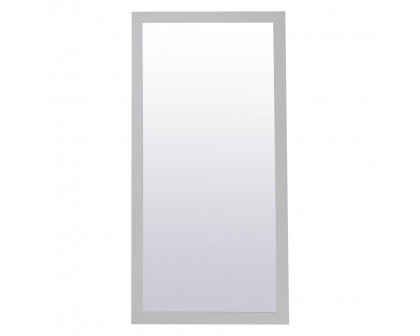 Elegant Wall Mirror - Gray, D 72", H 36" (VM27236GR)