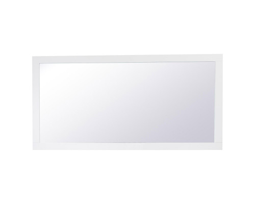 Elegant Wall Mirror - White, D 72", H 36" (VM27236WH)