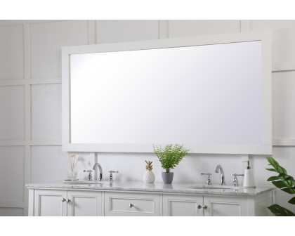 Elegant Wall Mirror - White, D 72", H 36" (VM27236WH)