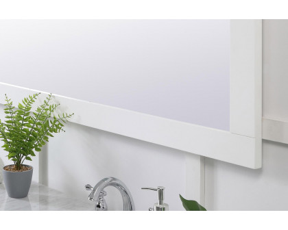 Elegant Wall Mirror - White, D 72", H 36" (VM27236WH)