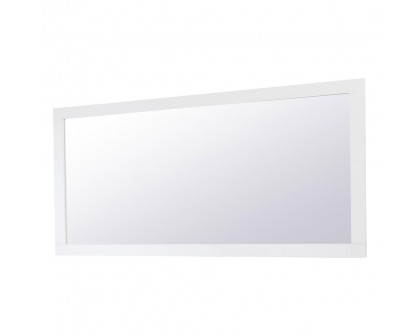 Elegant Wall Mirror - White, D 72", H 36" (VM27236WH)