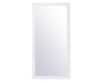 Elegant Wall Mirror - White, D 72", H 36" (VM27236WH)