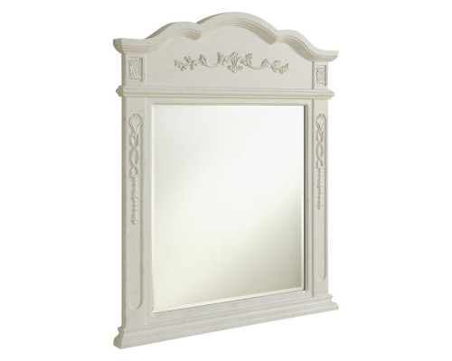 Elegant Wall Mirror - Antique White, L 32" (VM3001AW)